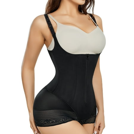 

KUMAYES Waist Trainer for Women Double Tummy Control Bodysuit Full Body Workout Shapewear Breathable Smooth Corset