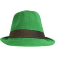thumbnail image 2 of WESTEND Unisex Short Brim Fedora - Great for St. Patrick's Day-Green, 2 of 7