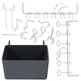 thumbnail image 1 of HINTRMENT Tool Peg Board Organizer 80Pcs Iron Plastic Easy Installation For Garage Workbench Utility, 1 of 7