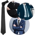 thumbnail image 5 of YooGuoGuo Men's Ties Solid Pure Color 3.15" (8CM) Necktie Black Ties For Men Solid Color Clip-on Ties Pre-tied Neckt Adjustable Neck Strap Tie, 5 of 9