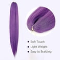 thumbnail image 3 of Purple Pre-stretched Braiding Hair Extension, Demon Hunters Rumi Costume Hair Extension for Kids, Anime Halloween Cosplay Props, 3 of 5