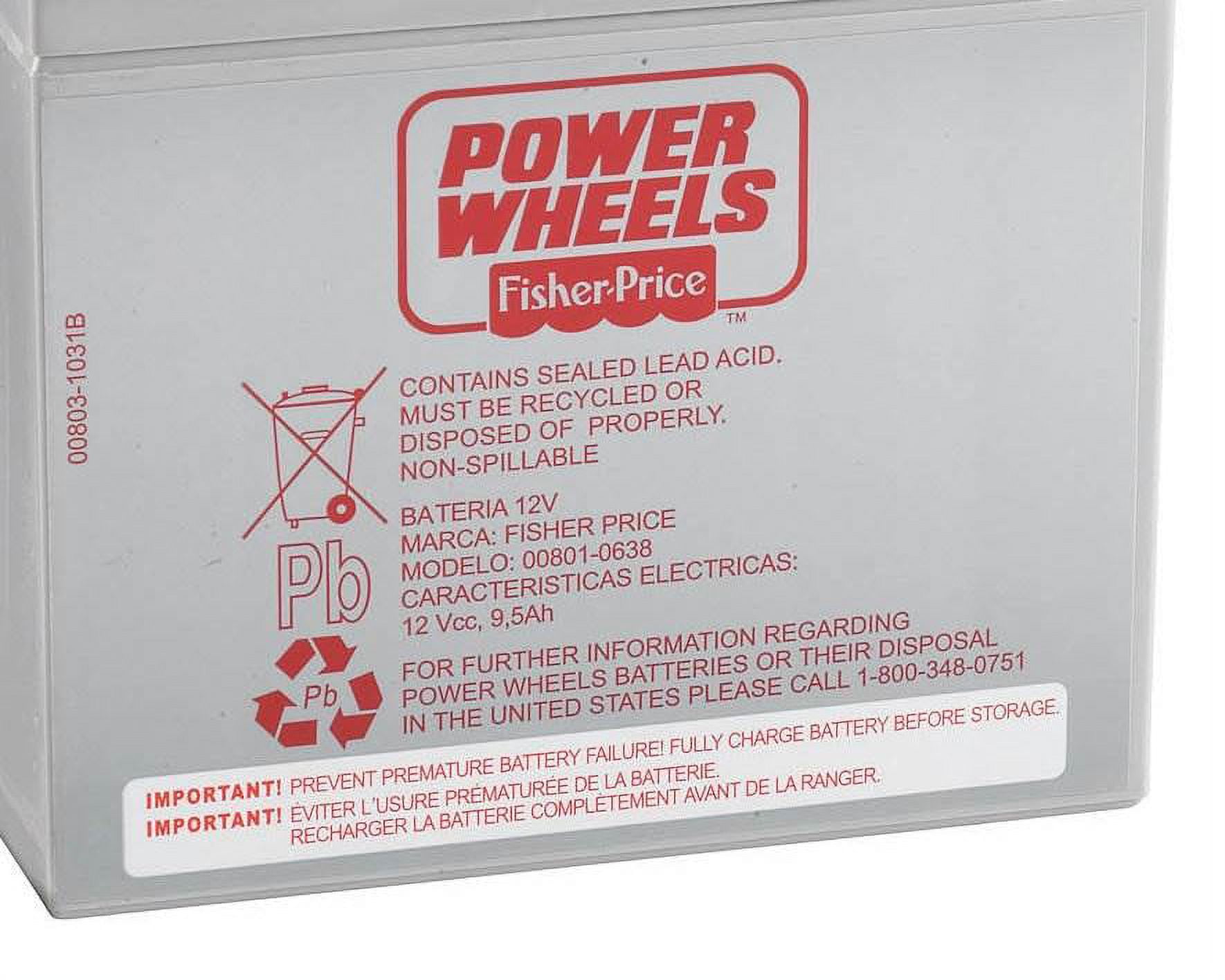 Fisher price cheap car battery