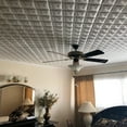 thumbnail image 3 of 20x20 Styrofoam Ceiling Tiles Glue-Up Decorative Panels for Easy DIY Install, Home & Basement Renovation. R40 Aerial Village, Plain White, Lot/8, 3 of 6