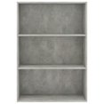 thumbnail image 2 of vidaXL 3-Tier Book Cabinet Concrete Grey 80x30x114 cm Engineered Wood, 2 of 5