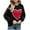 DT--Black, variant on DailyTrove Women's Heart Print Sweater, Long Sleeve, Casual Date & Festival Wear, Soft Wool Blend, Plus Size Friendly