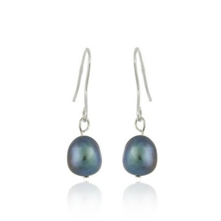 Baroque Freshwater Pearl Earrings - Sterling Silver Baroque Freshwater Cultured Peacock Pearl Earrings