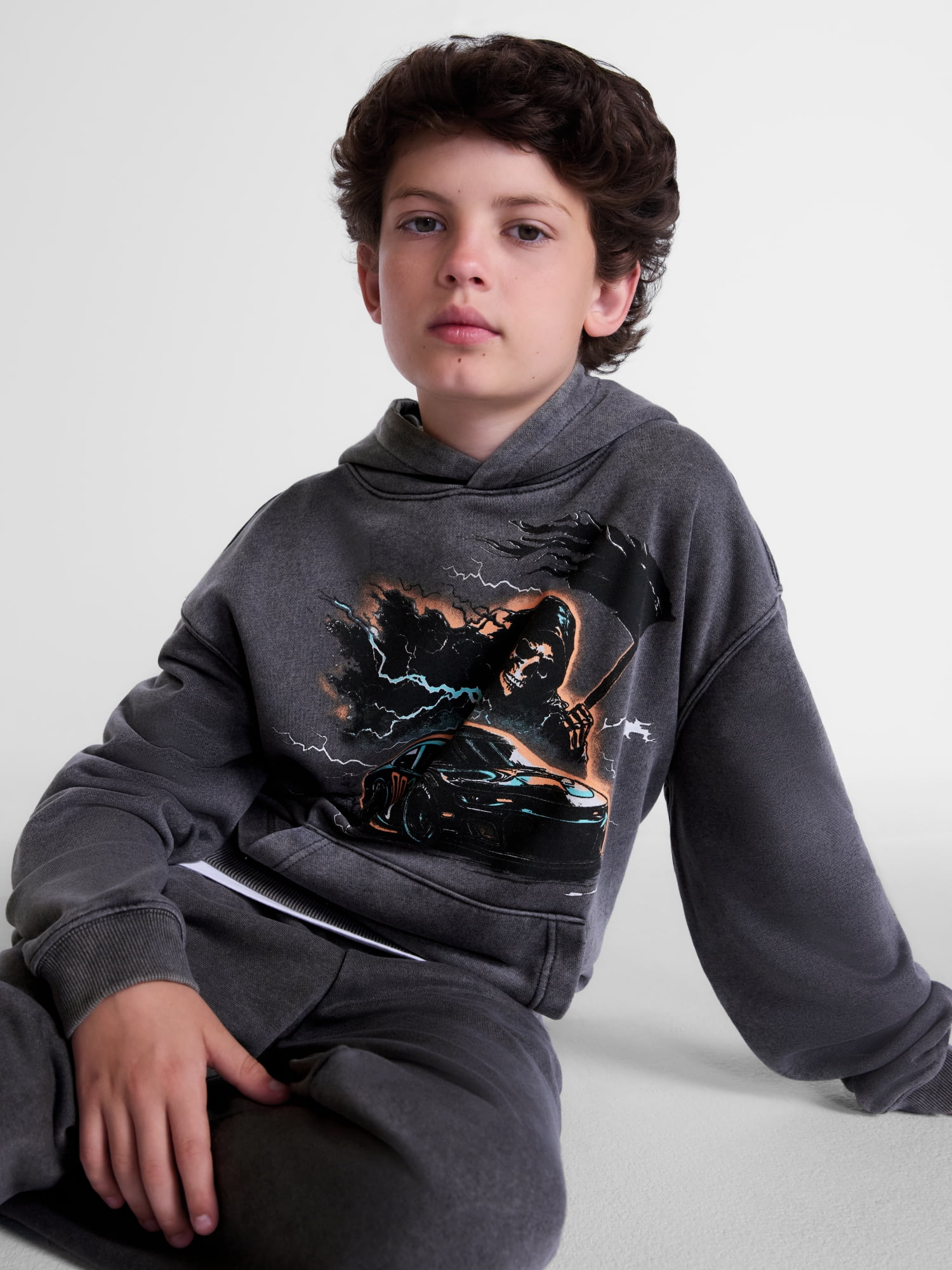 Weekend Academy Boys Graphic Print Fleece Hoodie, Sizes 4-18