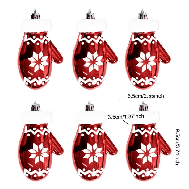 Decoraciones de Navidad Al Aire Libre 6Pcs Ornamentos de Árbol de Navidad Pintados a Mano, Colgantes de Helado de Caña de Caramelo para Suministros de Fiesta Al Aire Libre de Interior