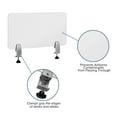 thumbnail image 5 of Flash Furniture Halle Clear Acrylic Desk Partition, 12"H x 23"L (Hardware Included), 5 of 9