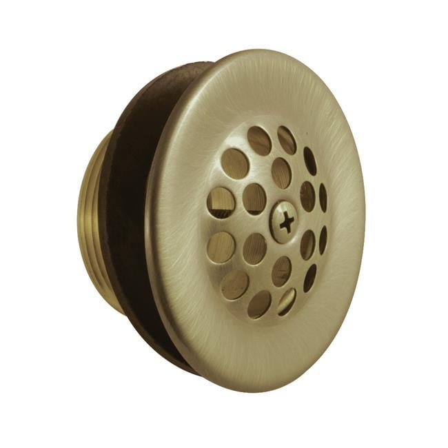 Tub Drain Strainer and Grid Antique Brass