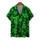 thumbnail image 3 of Camisas de playa hawaianas nuevas de verano para hombres y mujeres, camisa para parejas, camisa de manga corta con solapa estampada con trébol de cuatro hojas, camisas florales coloridas, 3 of 5