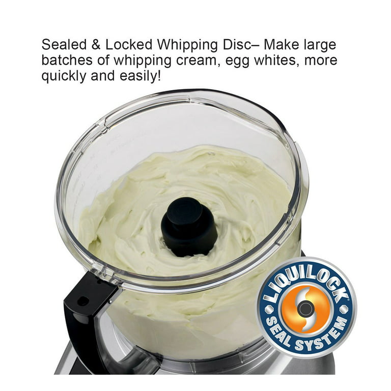Waring WFP16SC Combination Food Processor with 4 Qt. Clear Bowl, Continuous  Feed Attachment, and 3 Discs - 2 hp