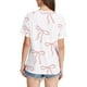thumbnail image 4 of Puntoco Liquidación de blusas cortas para mujer Blusas estampadas de moda para mujer Camiseta de manga corta Cuello redondo, 4 of 5