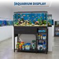 thumbnail image 3 of PYY Fish Tank Stand for 55–75 Gallon Aquariums with Power Outlet - 3-Tier Storage Shelves - Fits Turtle & Reptile Terrariums - 49.2 x 17.7 in Top - Country Brown, 3 of 8