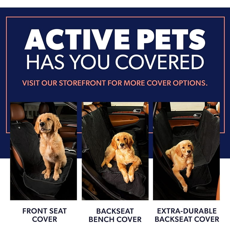 Active Pets Premium Dog Car Seat Cover for Trucks, Sedans & SUVs -  Waterproof Backseat Protection for Dog Travel - Puppy Essentials