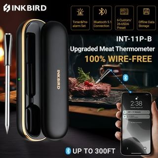 INKBIRD BBQGO BG-HH2P Digital Meat Thermometer Instant Read Foldable Food  Thermometer with Wired Probe Ideal for Grill Smoker