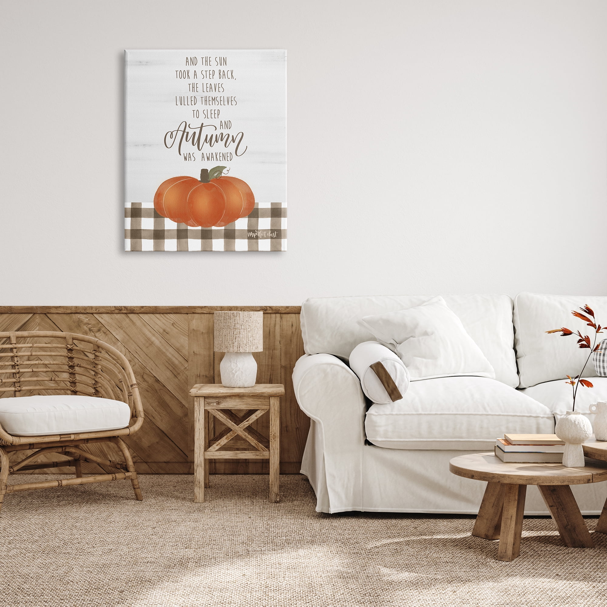 Stupell Industries Autumn Seasonal Phrase Inspirational Painting Gallery Wrapped Canvas Print Wall Art, 30 x 40