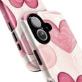 thumbnail image 2 of Pink Woodgrain Heart Phone Case, Cute Valentine’s Day Romantic Love Protective Phone Cover for iPhone 16 15 14 13 12 11 Pro Max Plus Mini, 2 of 6