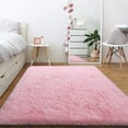 thumbnail image 1 of Soft Modern Indoor Large Shaggy Rug Non-Slip Plush Area Rugs Comfy Floor Carpet for Bedroom Livingroom Dorm Kids Room Home Decorative, 2x3 Feet, Pink, 1 of 6