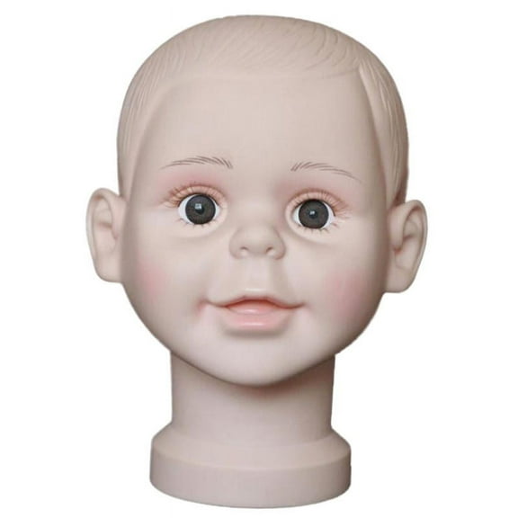 Children Mannequin Shop Window Decorative Head Baby Head Model Doll Cap Hats Wig Head Make-up Head for Display Hats - M