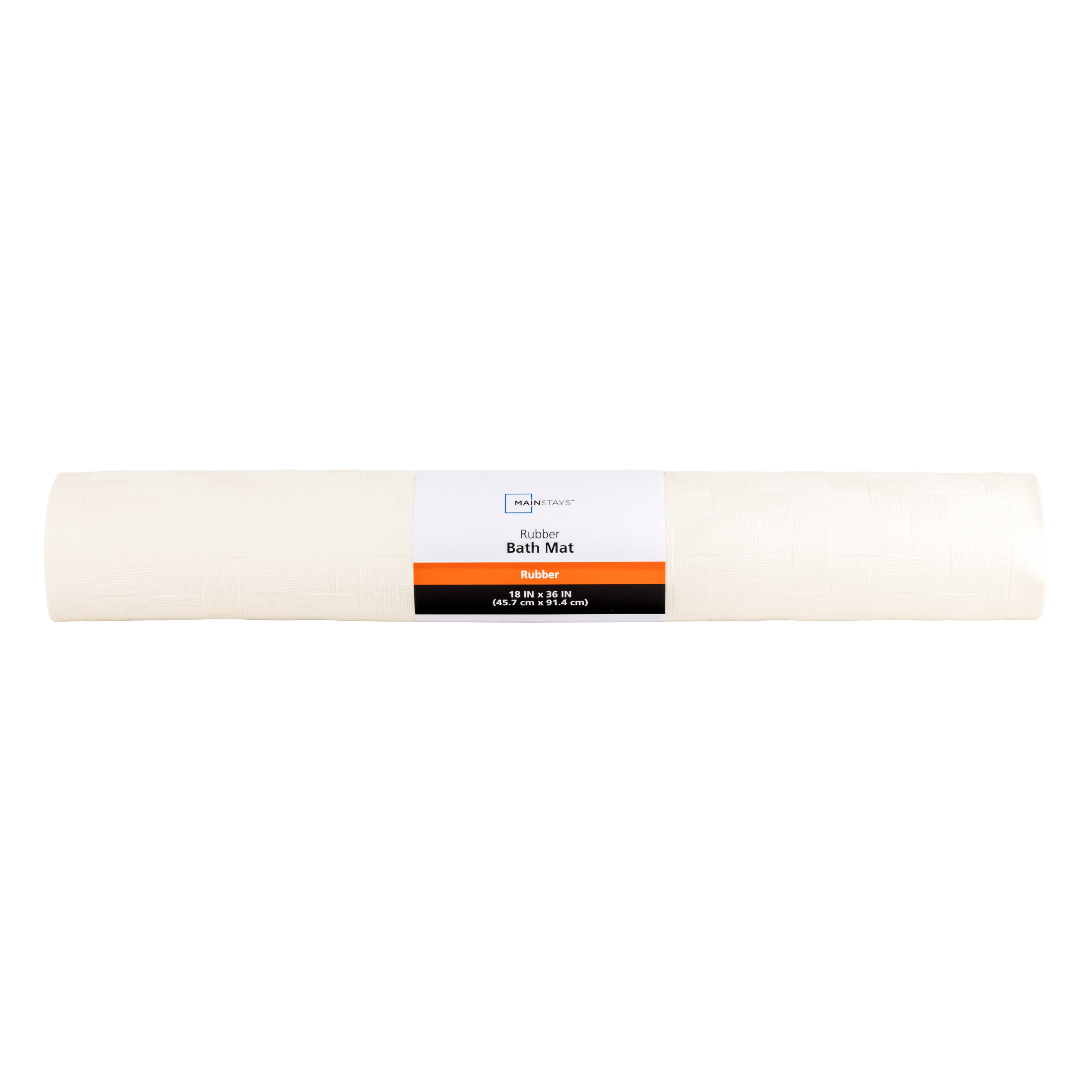 Mainstays White Rubber Bathtub Mat, 18" x 36" photo 4
