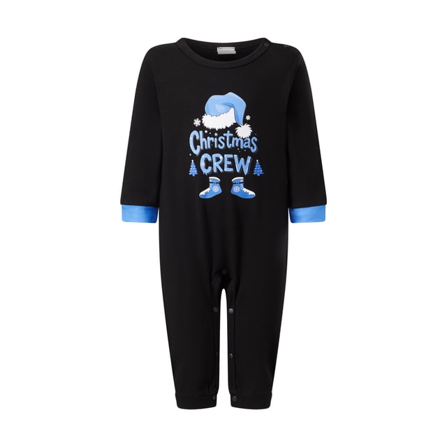 Conjunto de pijamas navideños familiares a juego con estampado de cuadros y letras. Pijamas de vacaciones para papá, mamá y niños.