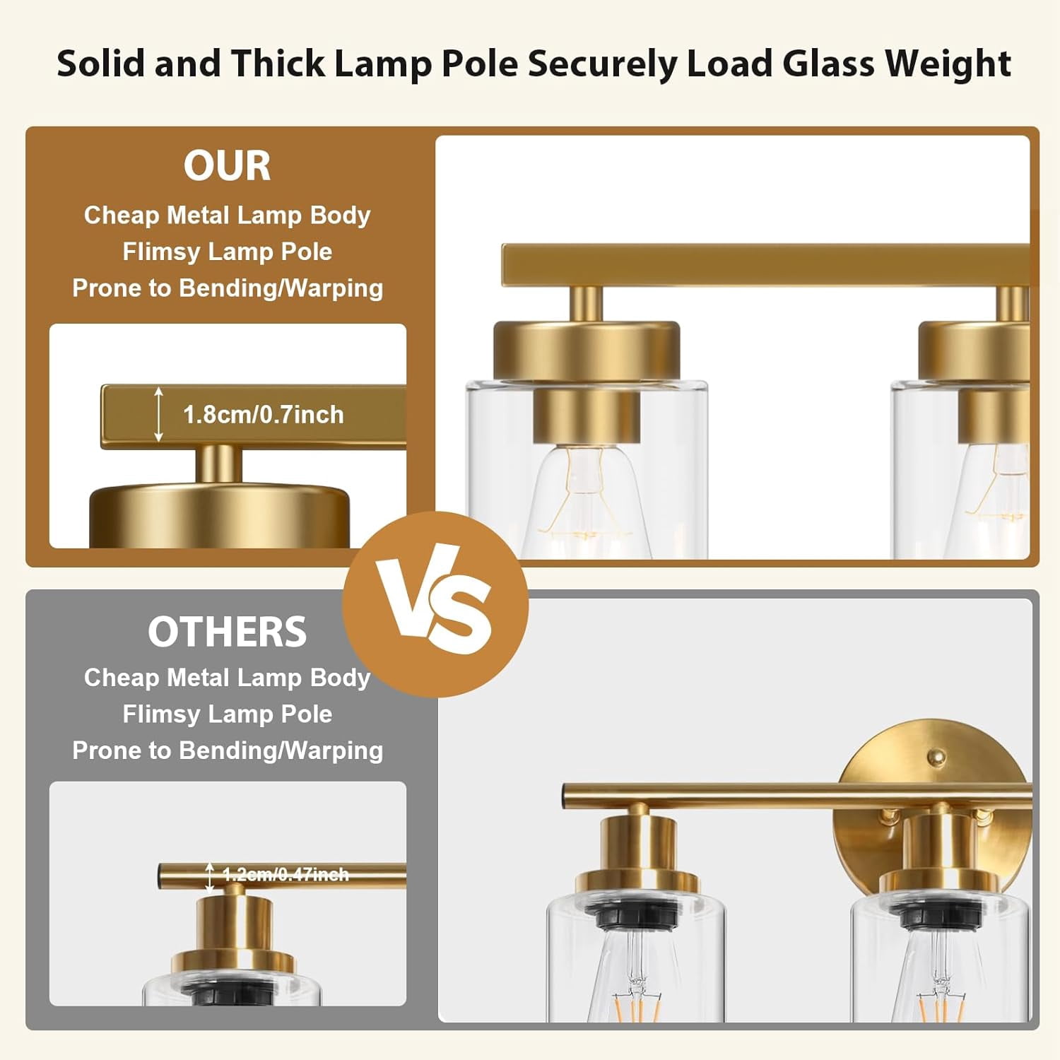 Modern Black Vanity Light Fixtures with Clear Glass, 4 Light Bathroom Mirror Lighting for Living Room Cabinet Bedroom