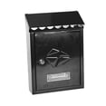 thumbnail image 2 of Buzón montado en la pared, buzón con cerradura, buzones de correo modernos, caja porta periódicos al aire libre para decoración de sobres comerciales Negro, 2 of 8
