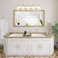 thumbnail image 2 of Livex Lighting Belmont 5 Bath Light in Polished Brass and Chrome, 2 of 12