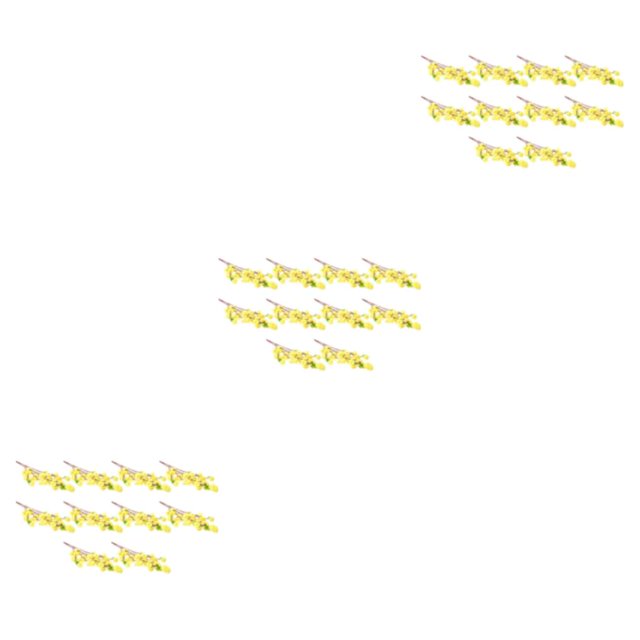 Naiovety 10 piezas de flores artificiales rama flor falsa con tallos y hojas habitación arreglos navideños decoración amarillo Type1 NO1