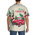 thumbnail image 5 of Easygdp Merry Christmas 1 Men's Casual Short-sleeved Shirt with Pocket and Button Suitable for Beach Vacation Leisure - Large, 5 of 7
