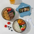 thumbnail image 5 of New Release, Vsgery Heated Microwave Lunch Boxes, Food Grade Preservation, Secure Lid, BPA-Free Plastic, for Dorm, Keep Food Warm, Office Bento Boxes,1* Lunch Box 1* Spoon 1* Fork|Plastic,Blue, 5 of 9
