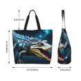 thumbnail image 4 of Kdxio Starry Sky Colorful Crocodile Casual Tote Bags Women Big Capacity Shoulder Bag for Women Travel Shoulder Bags Handbags, 4 of 6