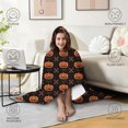 thumbnail image 4 of Wearable Blanket,Halloween Pumpkin & Bones Pattern Hooded Wearable Flannel Blanket for Adults & Teens,Winter Poncho Shawl Wrap Cape Cozy Anti-Pill,50"x60", 4 of 5