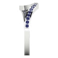 thumbnail image 4 of 0.16 ct Brilliant Round Cut Simulated Tanzanite 18K White Gold Stackable Band SZ 7.75, 4 of 6