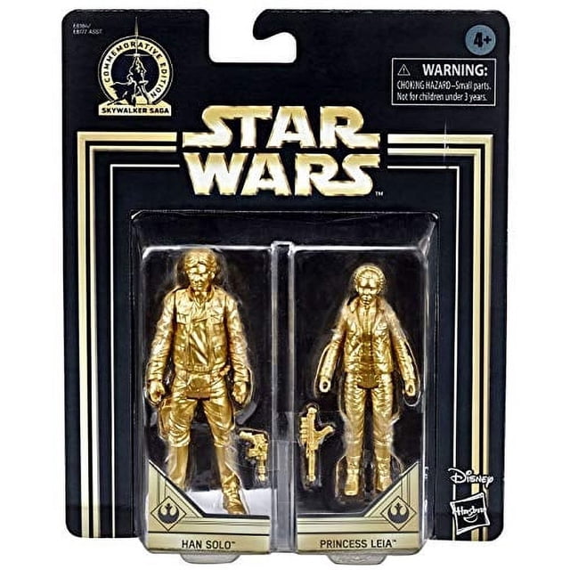 Han Solo y Leia dorados Hasbro Edición conmemorativa Star Wars Skywalker Saga Gold