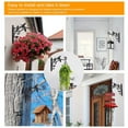 thumbnail image 6 of Dusknt Plant Hanger Bracket, Flower Pot Hangers for Outside, Wrought Iron Plant Hanger for Indoor Outdoor Wall FenceTrees Patio Garden Post Arm, 6 of 9