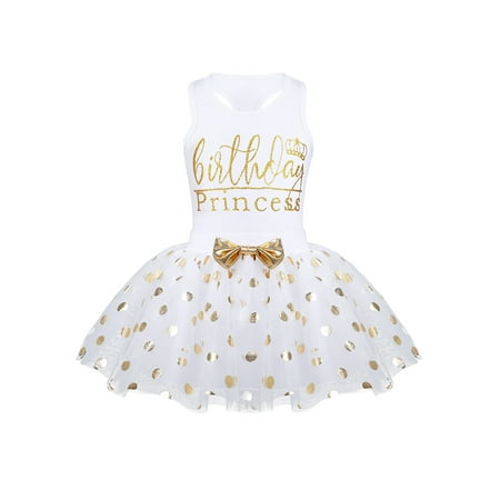 YiZYiF Infant Baby Little Girls Birthday Princess Outfit Top with Tutu Skirt Set,Sizes 12M-8