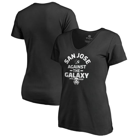 San Jose Sharks Fanatics Branded Women's Star Wars Against the Galaxy V-Neck T-Shirt -