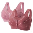 thumbnail image 1 of WILLBEST Brasier Sin Varillas Mujer Sujetador De Mujer Con Hebilla Frontal Y Borde De Encaje, Sin Aro De Acero, Ajuste Sin Costuras, Para Yoga, Dormir, Talla Grande, 2266, 1 of 2