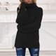 thumbnail image 3 of Suéter de punto de manga larga con cuello alto elegante para mujer, suéter informal, sudadera de invierno (XL), 3 of 5