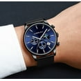 thumbnail image 5 of Luxury Men Watch Fashion Waterproof Chronograph Wristwatch Classic Business Full Steel Male Calendar Watch with Moon Phase, 5 of 6