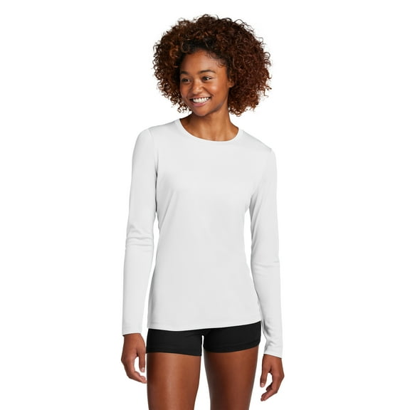 Sport-Tek ®  Ladies Posi-UV ®  Pro Long Sleeve LST420LS - M White