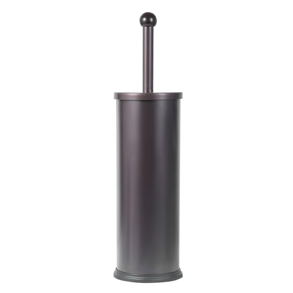 HUJI Rust Resistant Bronze Toilet Brush Holder with Lid Perfect Bathroom Bowl Cleaning Set Gift for House Warming or College Dorms Accessories (1, Bronze Toilet Brush)