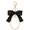 #J Black Bow Keychain, variant on Cute Bow Keychain Fashion Pearl Bag Charms Kawaii Purse Charm White Car Keyrings