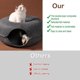 thumbnail image 3 of Cat Nest Cat Tunnel Donut LIGHT GRAY Light grey, 3 of 5