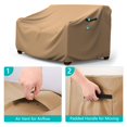 thumbnail image 4 of Funda impermeable para sofá de patio BROSYDA 198x84x81 cm marrón, 4 of 6