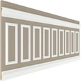 thumbnail image 5 of Ekena millwork 94 1/2"L (Adjustable 40"H to 44"H) Ashford Square Panel Traditional Wainscot Paneling Kit, 5 of 10