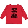 thumbnail image 3 of Inktastic Great Dads Have Great Beards Boys Long Sleeve Toddler T-Shirt, 3 of 5