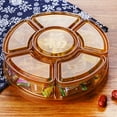 thumbnail image 5 of ZPAQI 6 Compartment Fruit Plates Snack Food Storage Tray with Lid Cover Sugar Candy Box Home Living Room Wedding Party Decoration, 5 of 10